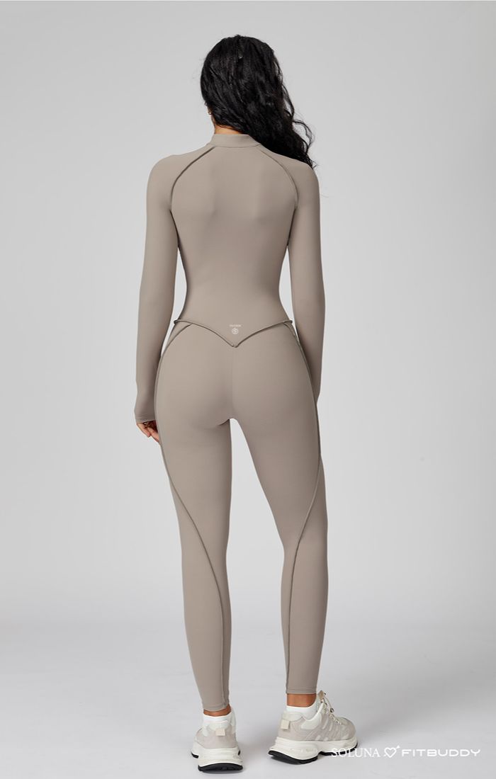 Body Sculpt Jumpsuit oat milk 1 GZL105 body sculpt jumpsuit dames