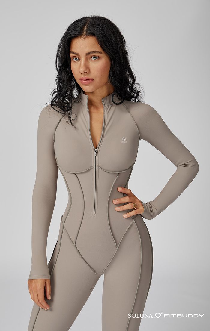 Body Sculpt Jumpsuit oat milk 8 GZL105 body sculpt jumpsuit dames